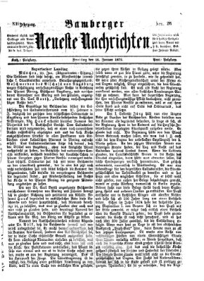 Bamberger neueste Nachrichten Freitag 26. Januar 1872