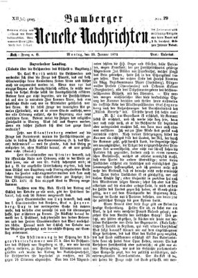 Bamberger neueste Nachrichten Montag 29. Januar 1872