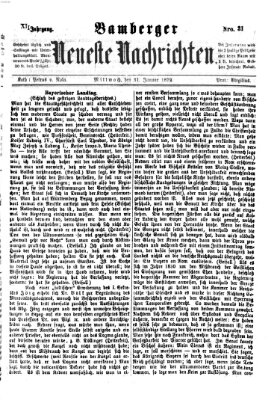 Bamberger neueste Nachrichten Mittwoch 31. Januar 1872