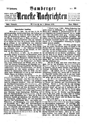 Bamberger neueste Nachrichten Mittwoch 7. Februar 1872