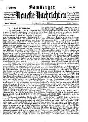 Bamberger neueste Nachrichten Dienstag 5. März 1872