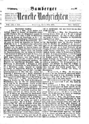 Bamberger neueste Nachrichten Freitag 8. März 1872