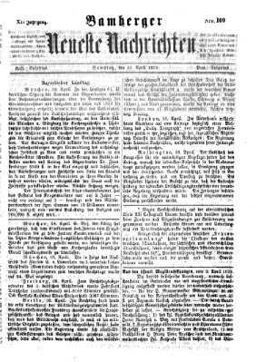 Bamberger neueste Nachrichten Samstag 20. April 1872