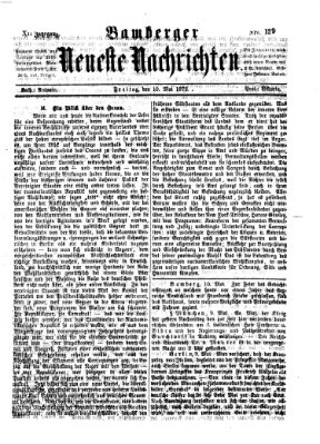 Bamberger neueste Nachrichten Freitag 10. Mai 1872