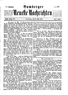 Bamberger neueste Nachrichten Samstag 25. Mai 1872