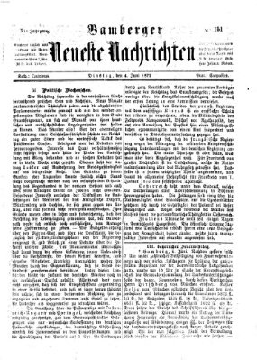 Bamberger neueste Nachrichten Dienstag 4. Juni 1872