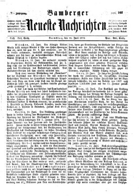 Bamberger neueste Nachrichten Samstag 15. Juni 1872