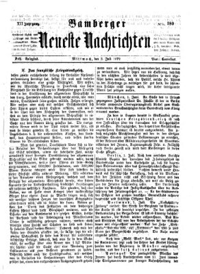 Bamberger neueste Nachrichten Mittwoch 3. Juli 1872