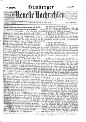 Bamberger neueste Nachrichten Mittwoch 10. Juli 1872