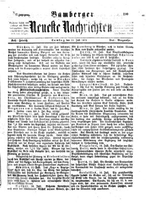 Bamberger neueste Nachrichten Samstag 13. Juli 1872