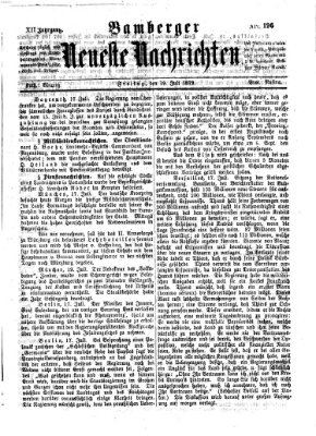 Bamberger neueste Nachrichten Freitag 19. Juli 1872