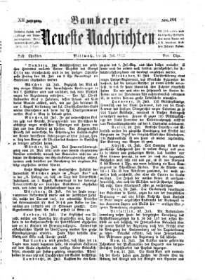 Bamberger neueste Nachrichten Mittwoch 24. Juli 1872