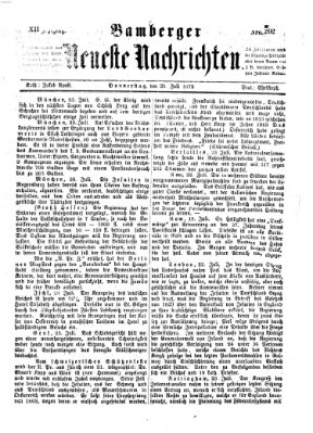 Bamberger neueste Nachrichten Donnerstag 25. Juli 1872