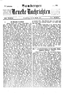 Bamberger neueste Nachrichten Samstag 24. August 1872