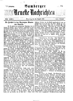 Bamberger neueste Nachrichten Montag 26. August 1872