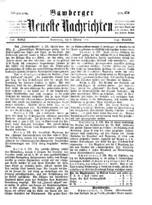 Bamberger neueste Nachrichten Sonntag 6. Oktober 1872