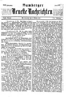 Bamberger neueste Nachrichten Mittwoch 9. Oktober 1872