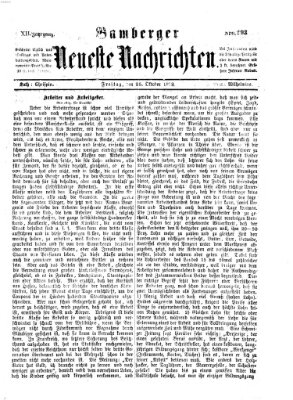 Bamberger neueste Nachrichten Freitag 25. Oktober 1872