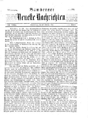 Bamberger neueste Nachrichten Sonntag 27. Oktober 1872