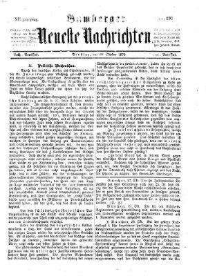 Bamberger neueste Nachrichten Dienstag 29. Oktober 1872