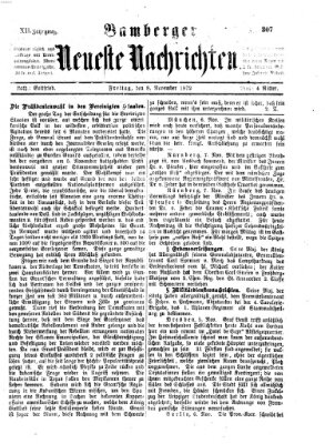 Bamberger neueste Nachrichten Freitag 8. November 1872