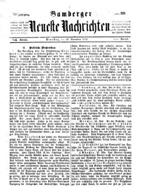 Bamberger neueste Nachrichten Dienstag 26. November 1872