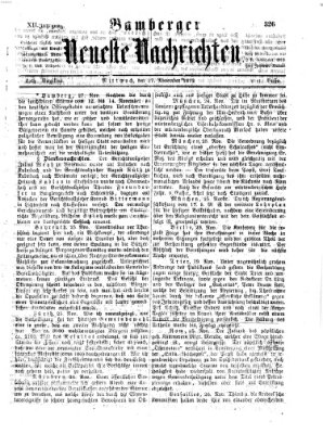 Bamberger neueste Nachrichten Mittwoch 27. November 1872