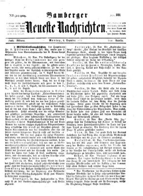 Bamberger neueste Nachrichten Montag 2. Dezember 1872