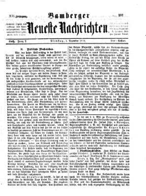 Bamberger neueste Nachrichten Dienstag 3. Dezember 1872