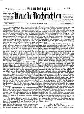 Bamberger neueste Nachrichten Freitag 6. Dezember 1872