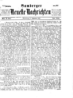 Bamberger neueste Nachrichten Sonntag 8. Dezember 1872