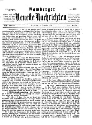 Bamberger neueste Nachrichten Montag 9. Dezember 1872