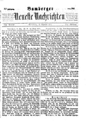 Bamberger neueste Nachrichten Sonntag 15. Dezember 1872