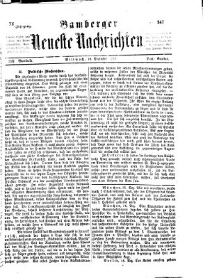 Bamberger neueste Nachrichten Mittwoch 18. Dezember 1872