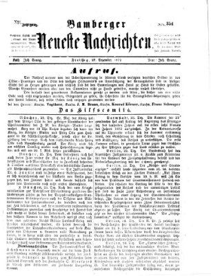 Bamberger neueste Nachrichten Freitag 27. Dezember 1872