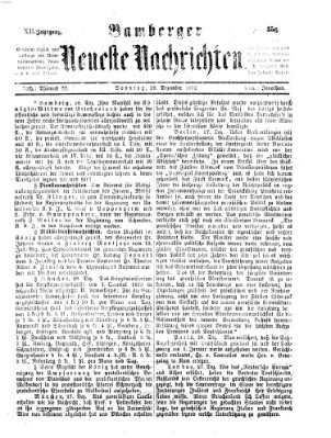 Bamberger neueste Nachrichten Sonntag 29. Dezember 1872