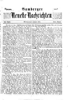 Bamberger neueste Nachrichten Mittwoch 8. Januar 1873