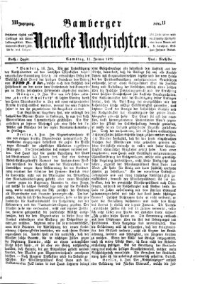 Bamberger neueste Nachrichten Samstag 11. Januar 1873