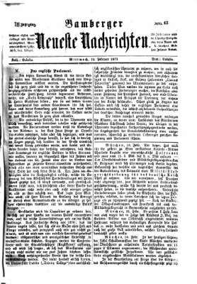 Bamberger neueste Nachrichten Mittwoch 12. Februar 1873