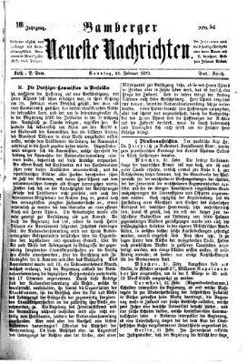 Bamberger neueste Nachrichten Sonntag 23. Februar 1873