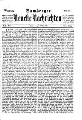 Bamberger neueste Nachrichten Sonntag 2. März 1873