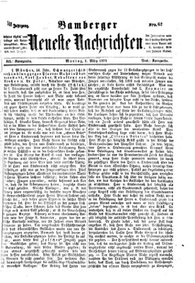 Bamberger neueste Nachrichten Montag 3. März 1873