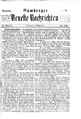 Bamberger neueste Nachrichten Dienstag 11. März 1873