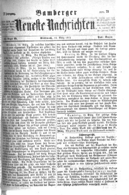 Bamberger neueste Nachrichten Mittwoch 12. März 1873