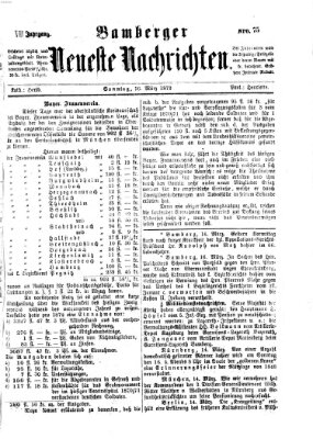 Bamberger neueste Nachrichten Sonntag 16. März 1873