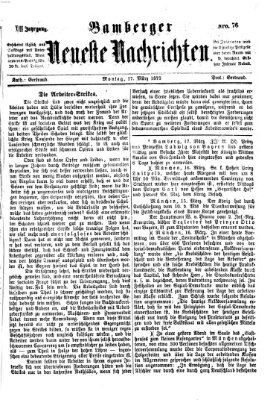 Bamberger neueste Nachrichten Montag 17. März 1873