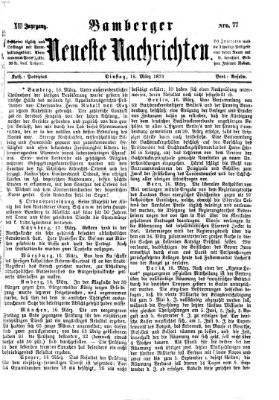 Bamberger neueste Nachrichten Dienstag 18. März 1873