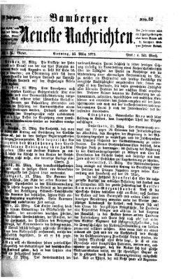 Bamberger neueste Nachrichten Sonntag 23. März 1873