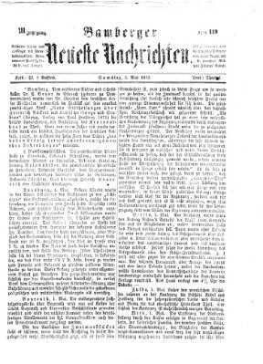 Bamberger neueste Nachrichten Samstag 3. Mai 1873