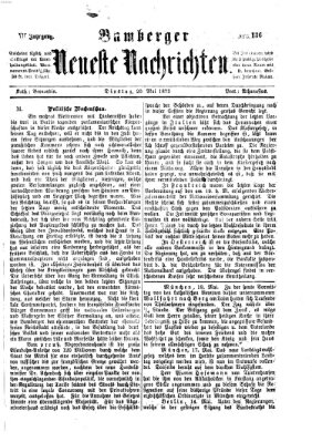 Bamberger neueste Nachrichten Dienstag 20. Mai 1873